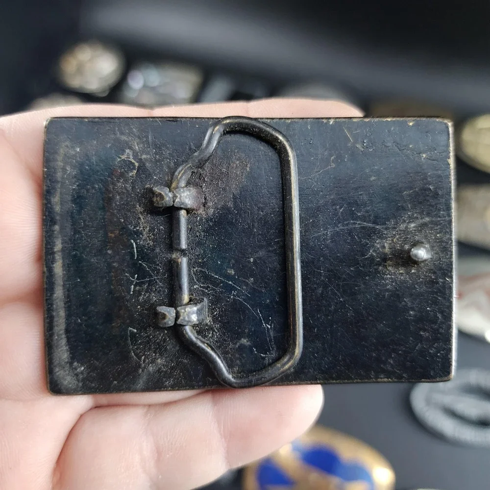 Rare Vintage Gemsco Brass Military Belt Buckle 